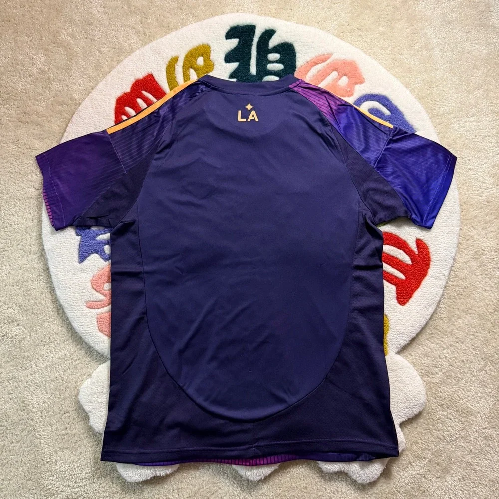 Adidas LA Galaxy 2024 Away Jersey Purple Blue Mens Size M Slim Fit Soccer Shirt